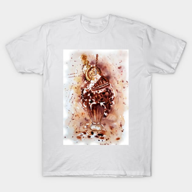 Chocolate cocktail. Overshake. Sweetness. T-Shirt by GalinART